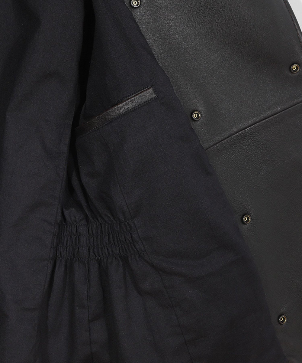 MEN'S BIGI 【50th Anniv . 菊池武夫】AGED SHEEPSKIN LEATHER JACKET ブラウン