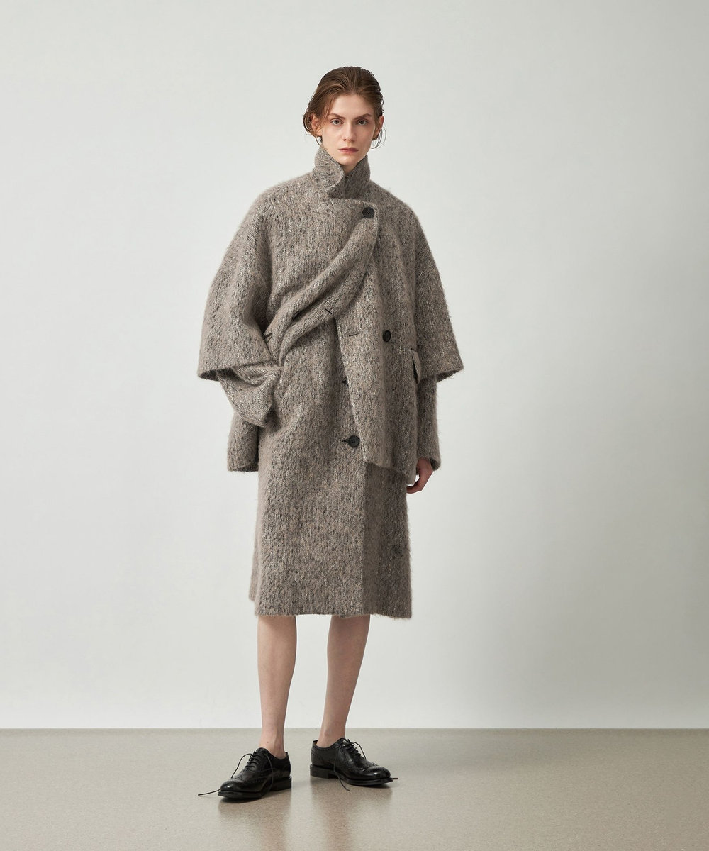 DÉPAREILLÉ SHAGGY CHESTER COAT / シャギーチェスターコート ベージュ