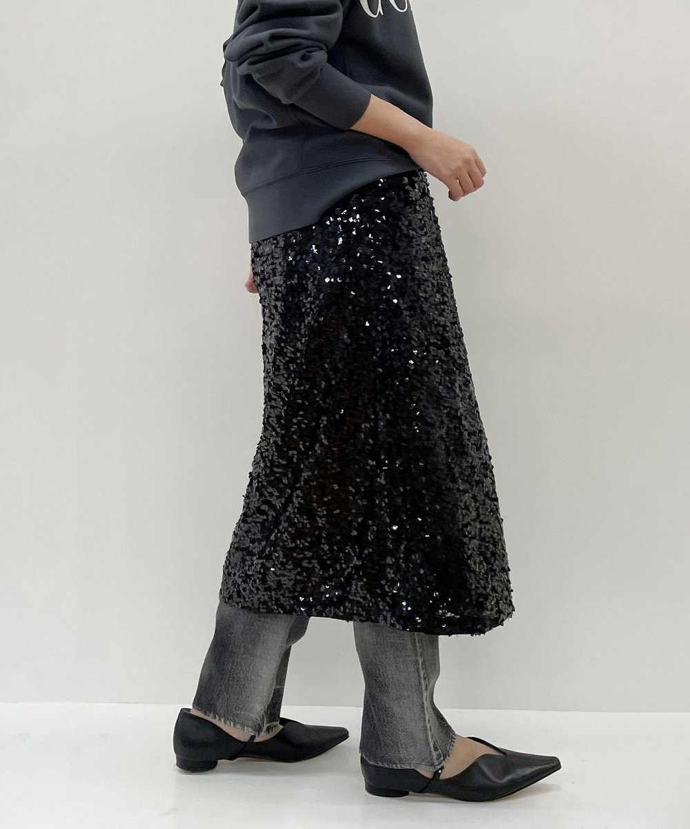 1er Arrondissement ＜BAUN UND PFERDGARTEN（バウムウンドヘルガーデン）＞スパンコールスカート ブラック