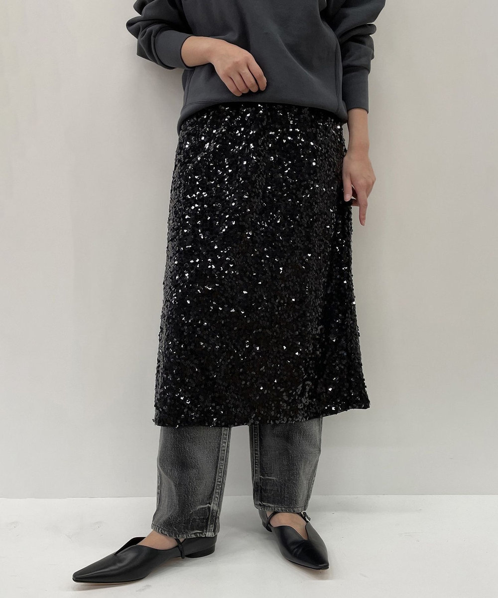 1er Arrondissement ＜BAUN UND PFERDGARTEN（バウムウンドヘルガーデン）＞スパンコールスカート ブラック