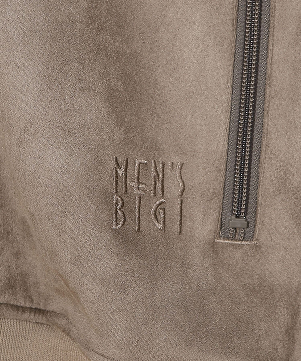 MEN'S BIGI 【50th Anniv . 中田 慎介】 SUEDE LIKE/HOUND’S TOOTH TRACK JACKET ベージュ
