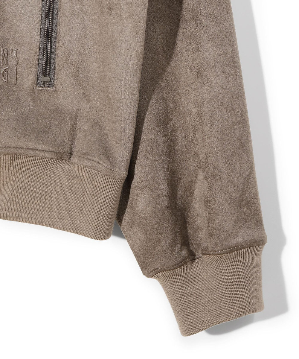 MEN'S BIGI 【50th Anniv . 中田 慎介】 SUEDE LIKE/HOUND’S TOOTH TRACK JACKET ベージュ