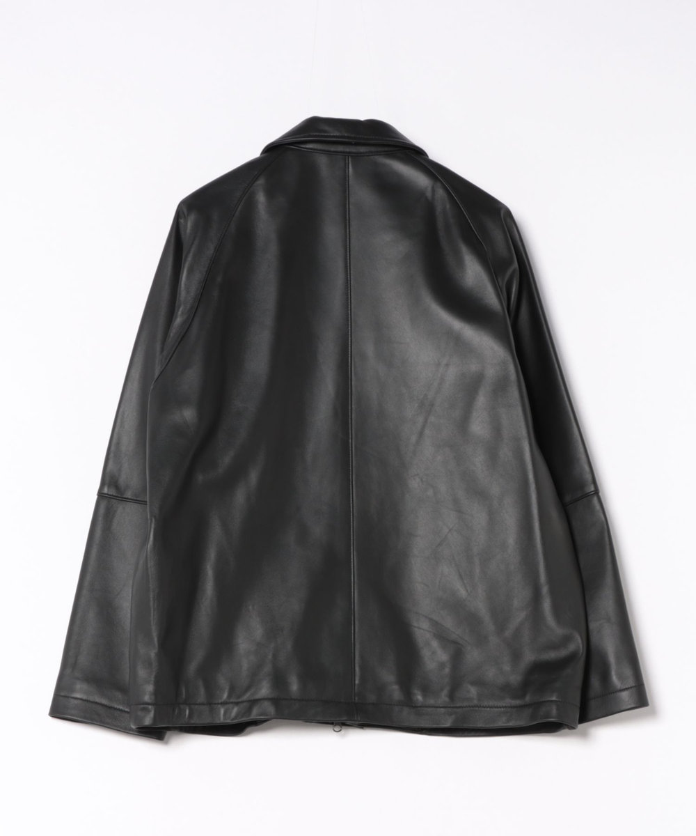 MEN'S BIGI シープレザーブルゾン ブラック