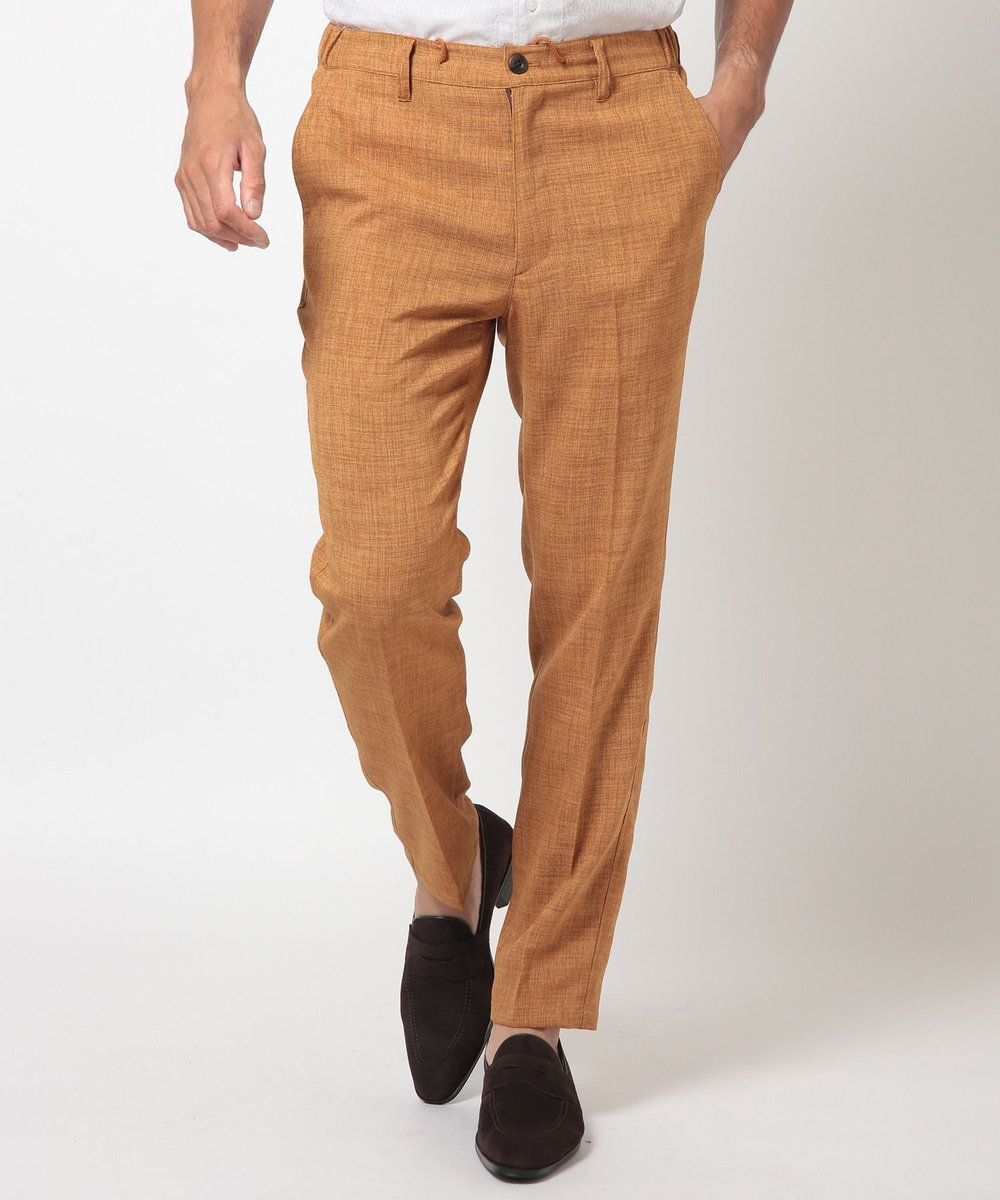 MEN'S BIGI ポリエステルブッチャーストレッチパンツ＜セットアップ対応＞ ブラウン