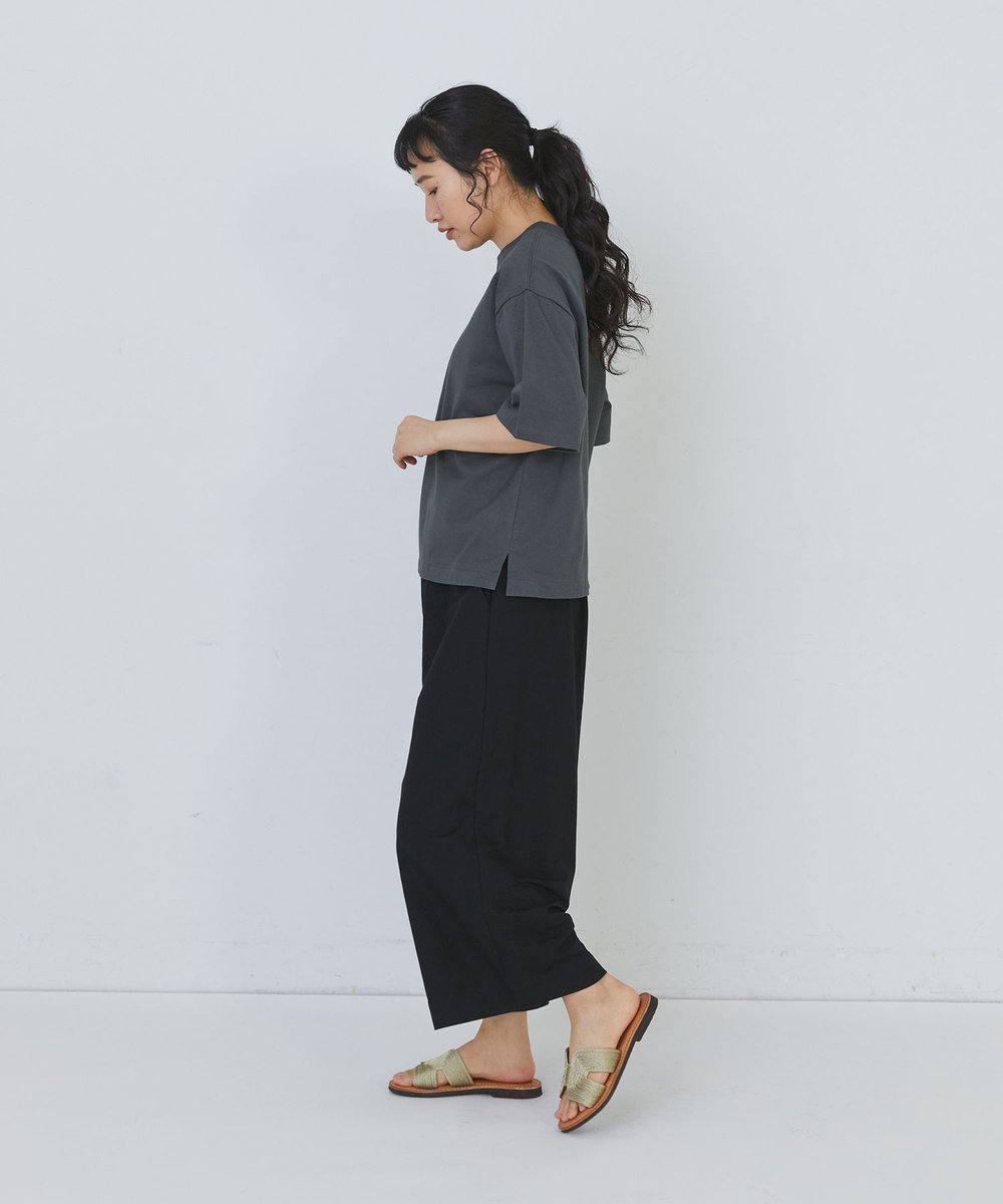 congés payés ADIEU TRISTESSE ドロップショルダーベーシックＴシャツ チャコールグレー