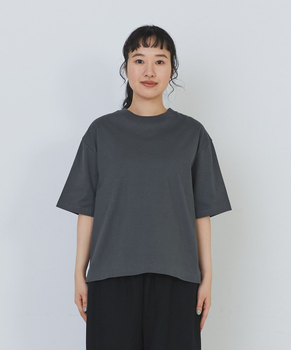 congés payés ADIEU TRISTESSE ドロップショルダーベーシックＴシャツ チャコールグレー