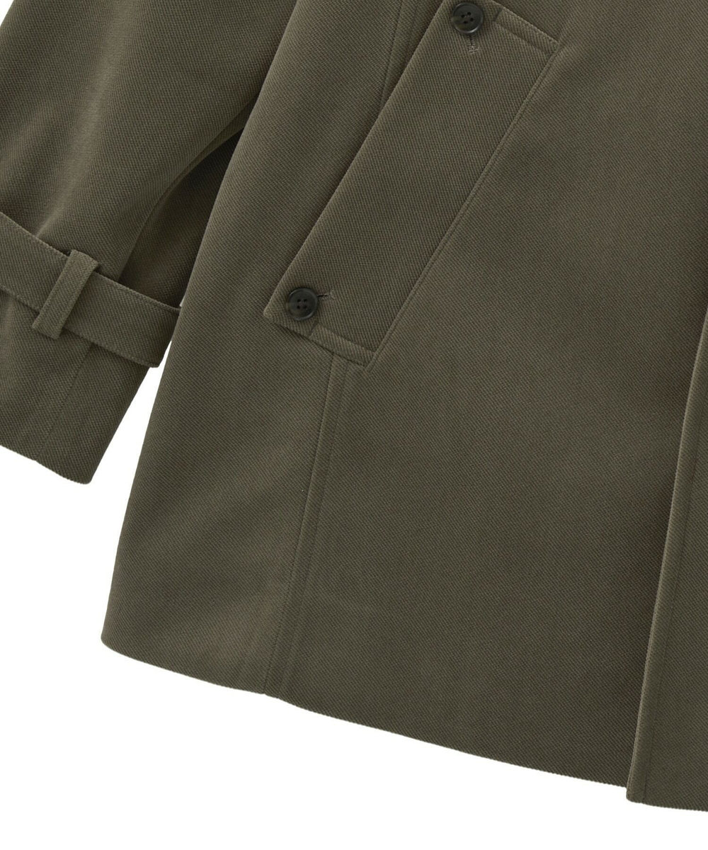 MEN'S BIGI ベロアボンディング ショートコート＜ストレッチ＞ ベージュ
