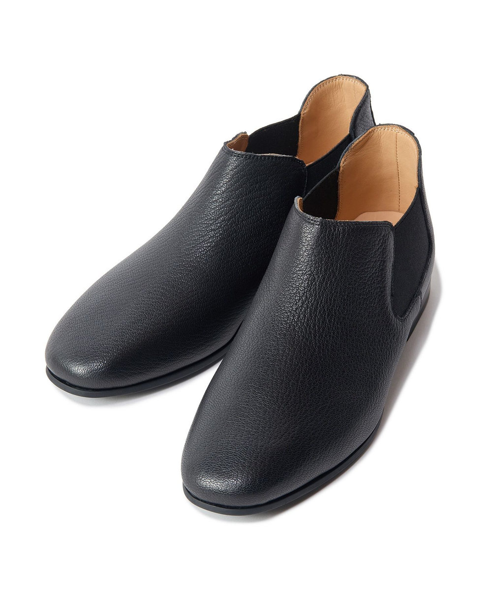 MEN'S BIGI 山羊皮サイドゴアブーツ ブラック