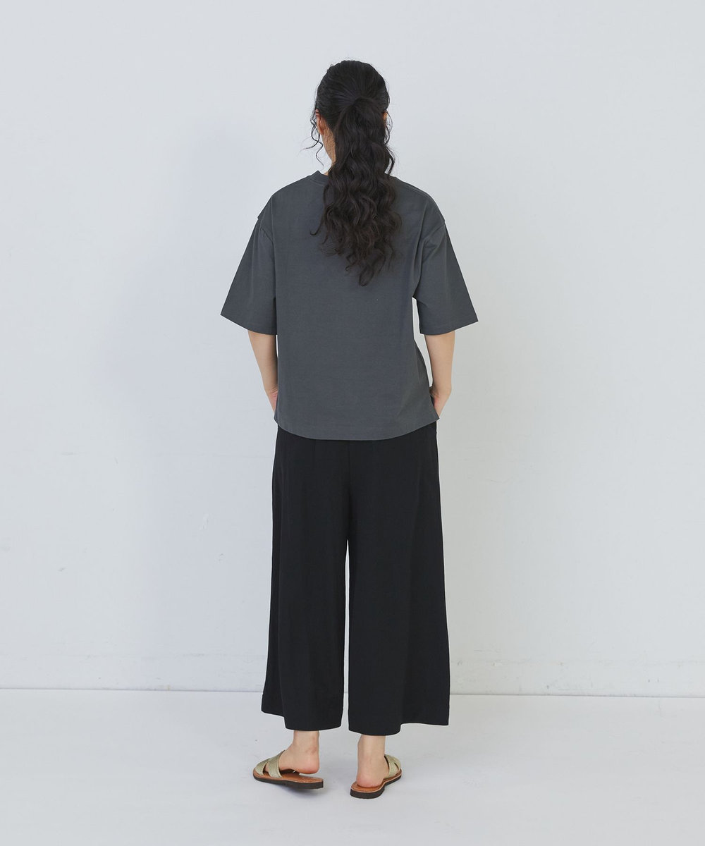 congés payés ADIEU TRISTESSE ドロップショルダーベーシックＴシャツ チャコールグレー