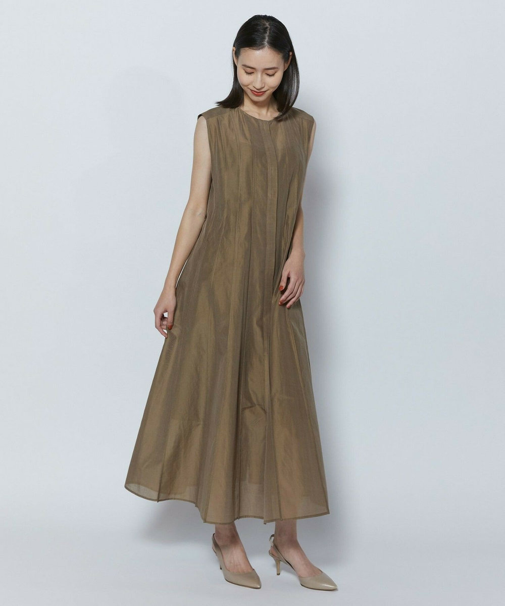 L'EQUIPE COUTURIER C/SEオーガンジーワンピース モカ