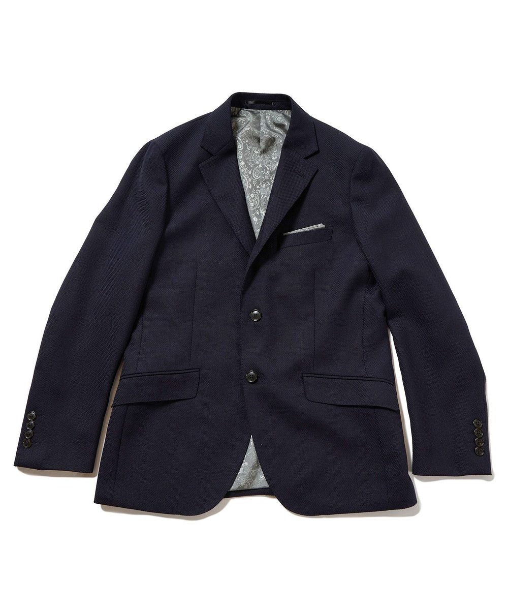 MEN'S BIGI 【ACTIVE TAILOR】ミックスヤーン/ホップサックジャケット＜セットアップ・スリーピース対応＞ ダークネイビー