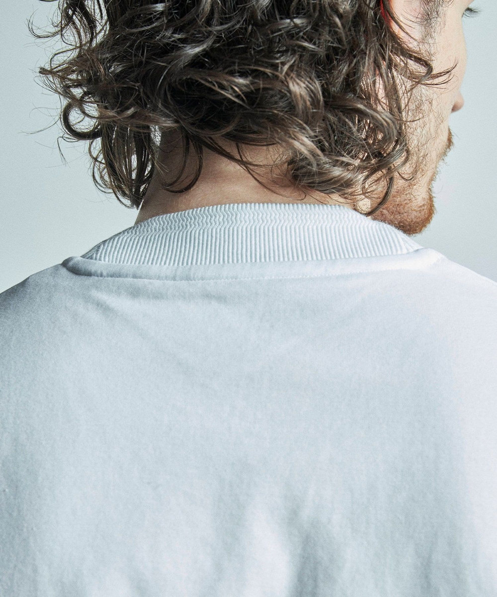 MEN'S BIGI 【ACTIVE TAILOR/アクティブテイラー】シルケットスムースクルーネック長袖Tシャツ ホワイト