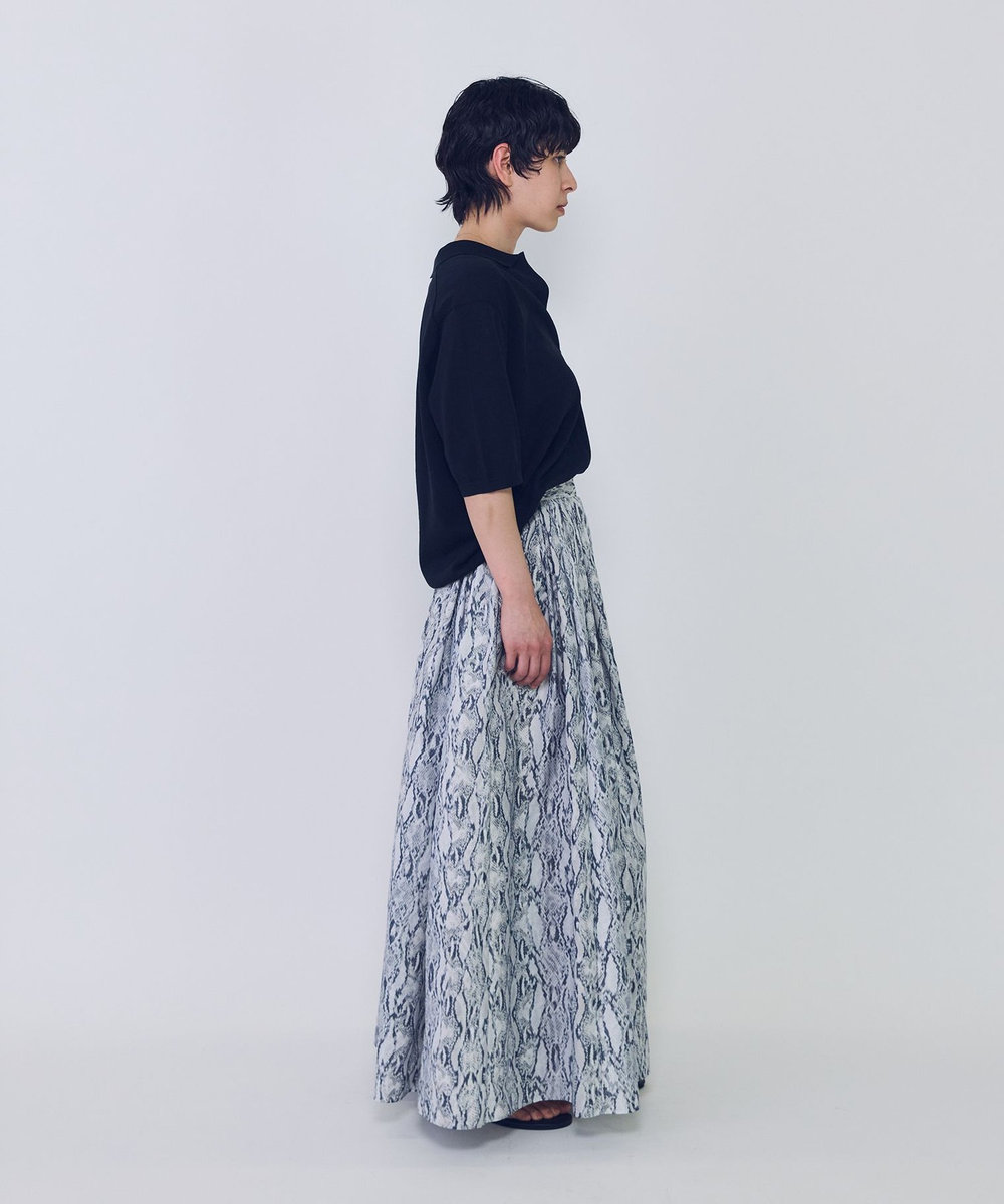 1er Arrondissement スキッパーショートスリーブニット ブラック