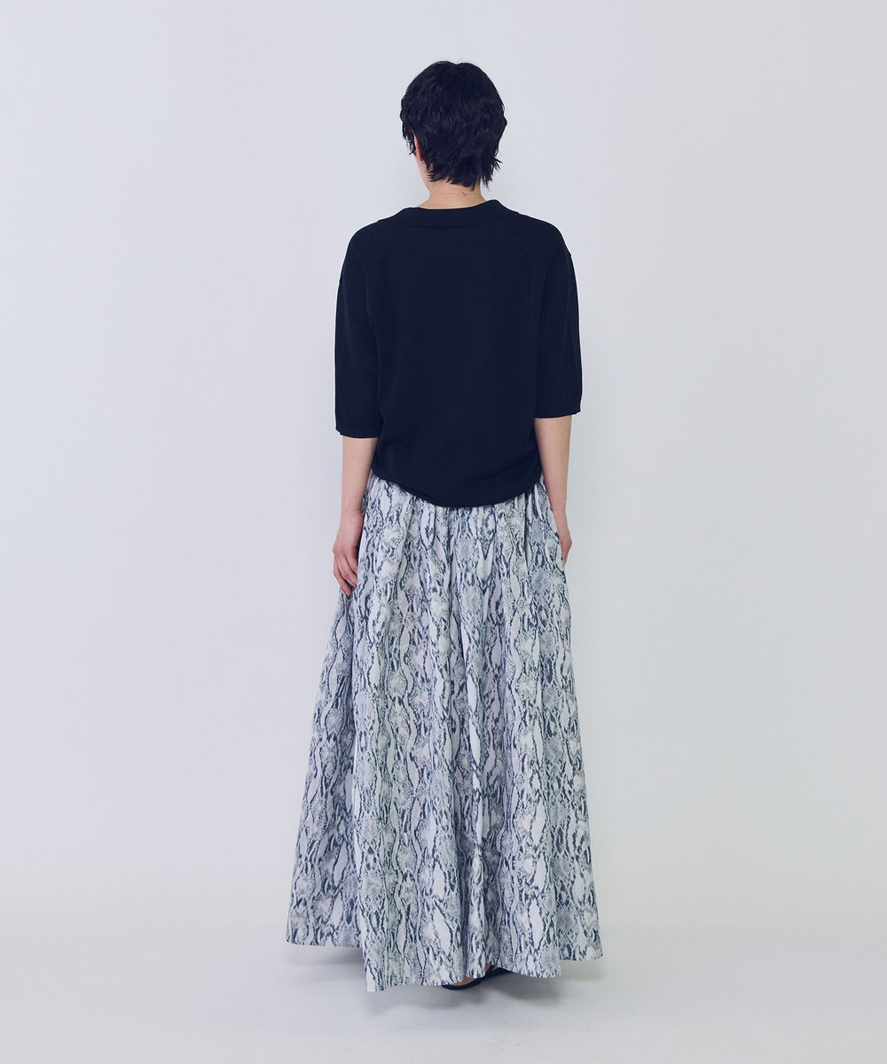 1er Arrondissement スキッパーショートスリーブニット ブラック