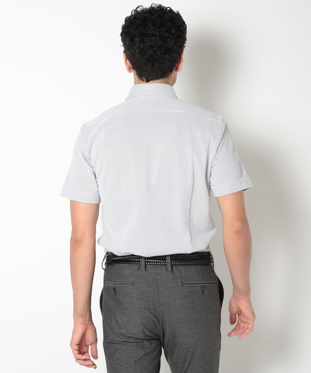 MEN'S BIGI 【ACTIVE TAILOR】吸水速乾ミニワッフルワンピースカラー半袖シャツ ホワイト系その他