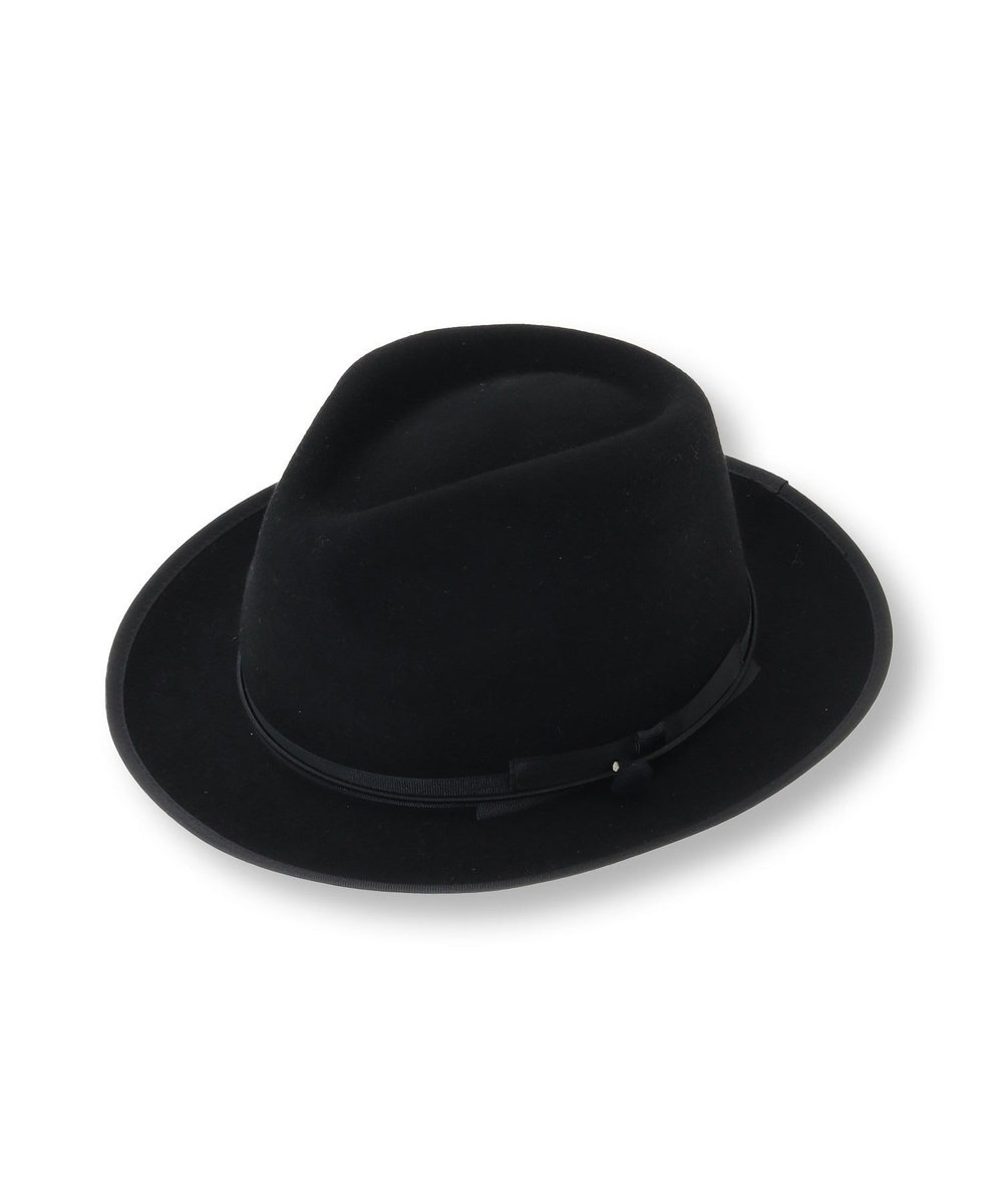MEN'S BIGI ウールフェルト 中折れハット ブラック