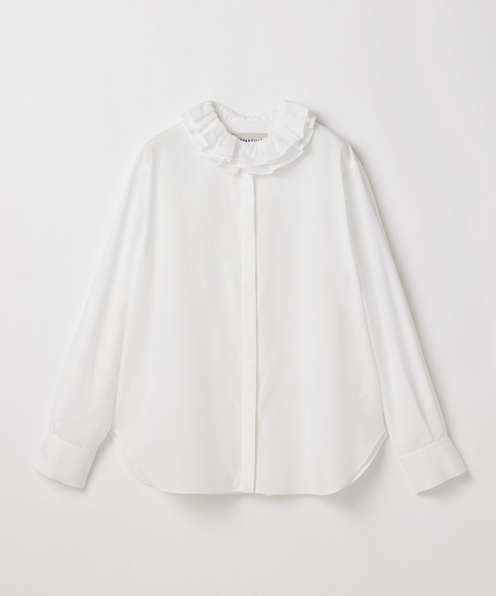 DÉPAREILLÉ POLY COTTON FRILL BLOUSE / ポリコットンフリルブラウス ホワイト