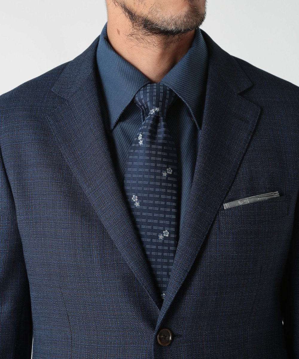 MEN'S BIGI 【TIE YOUR TIE(タイユアタイ)】フィレンツェフローラル柄ネクタイ ネイビー