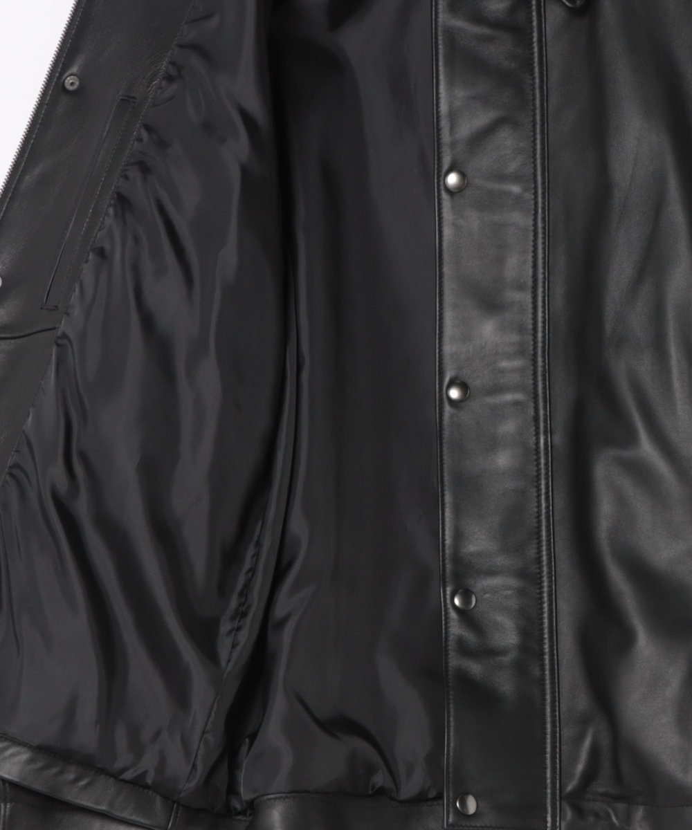 MEN'S BIGI シープレザーブルゾン ブラック