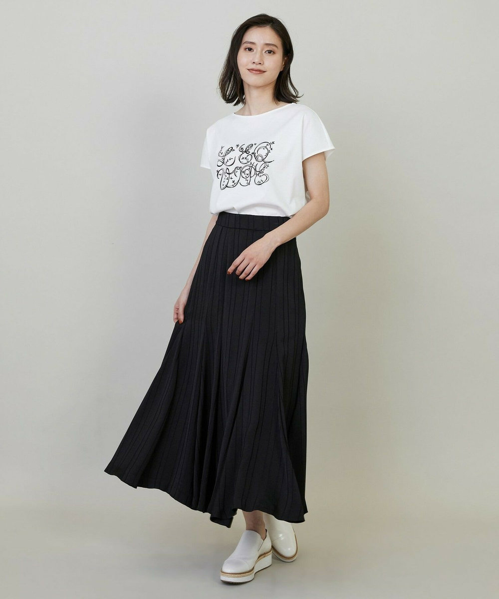 L'EQUIPE Lサイズ（大きいサイズ） 【大きいサイズ】コットンスムースロゴTシャツ ホワイト