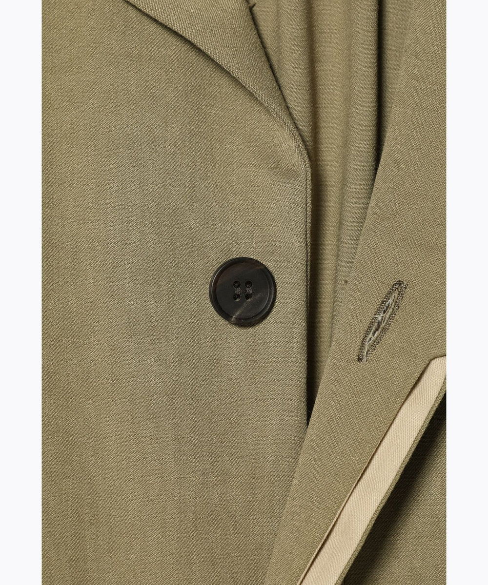 DÉPAREILLÉ WOOL TWILL SHORT SLEEVE COMBINAISON / ウールツイルショートスリーブコンビネゾン ベージュ