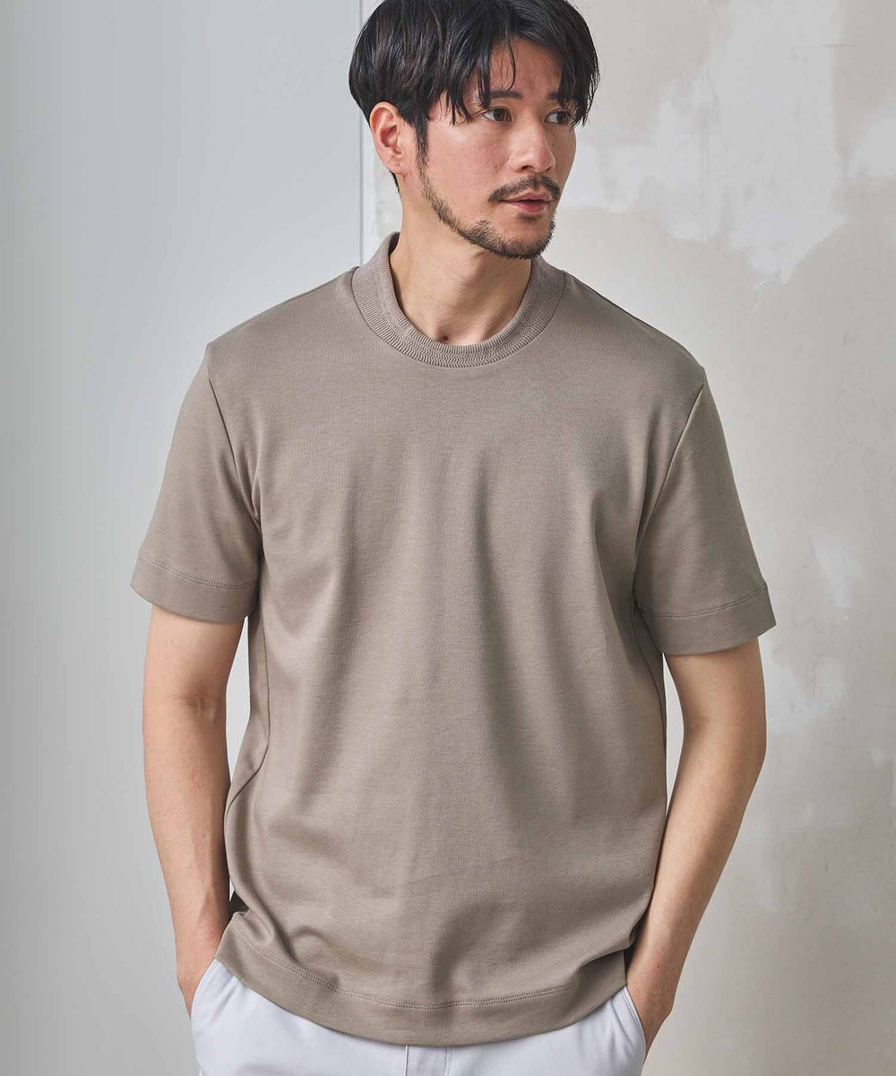 UNION STATION シルケットスムースクルーネックテーラーTシャツ グレー系その他