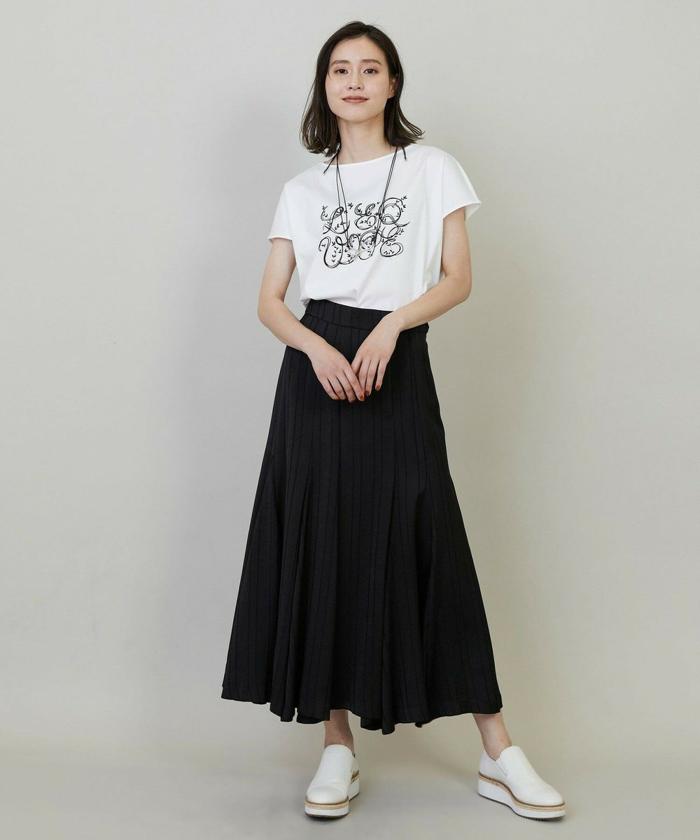 L'EQUIPE Lサイズ（大きいサイズ） 【大きいサイズ】コットンスムースロゴTシャツ ホワイト