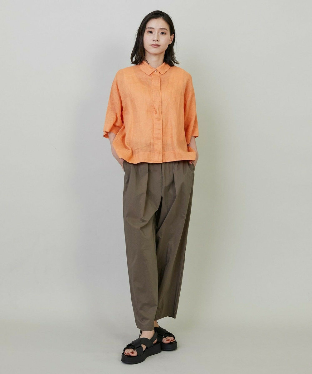 L'EQUIPE ライトナイロンストレッチパンツ カーキ