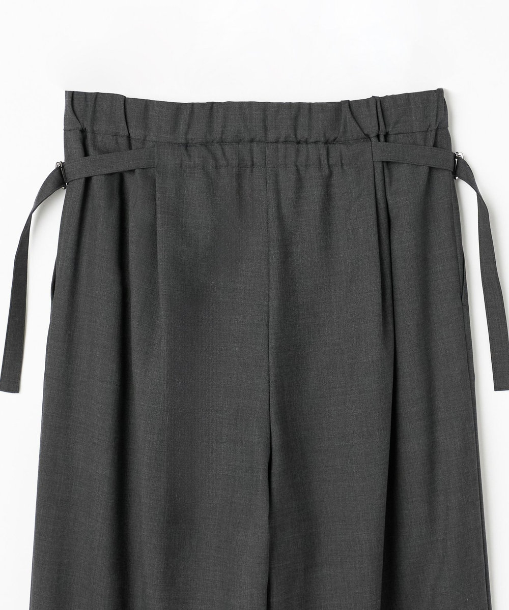 DÉPAREILLÉ WASHABLE WOOL WAIST BELT PANTS / ウォッシャブルウールウエストベルトパンツ チャコールグレー