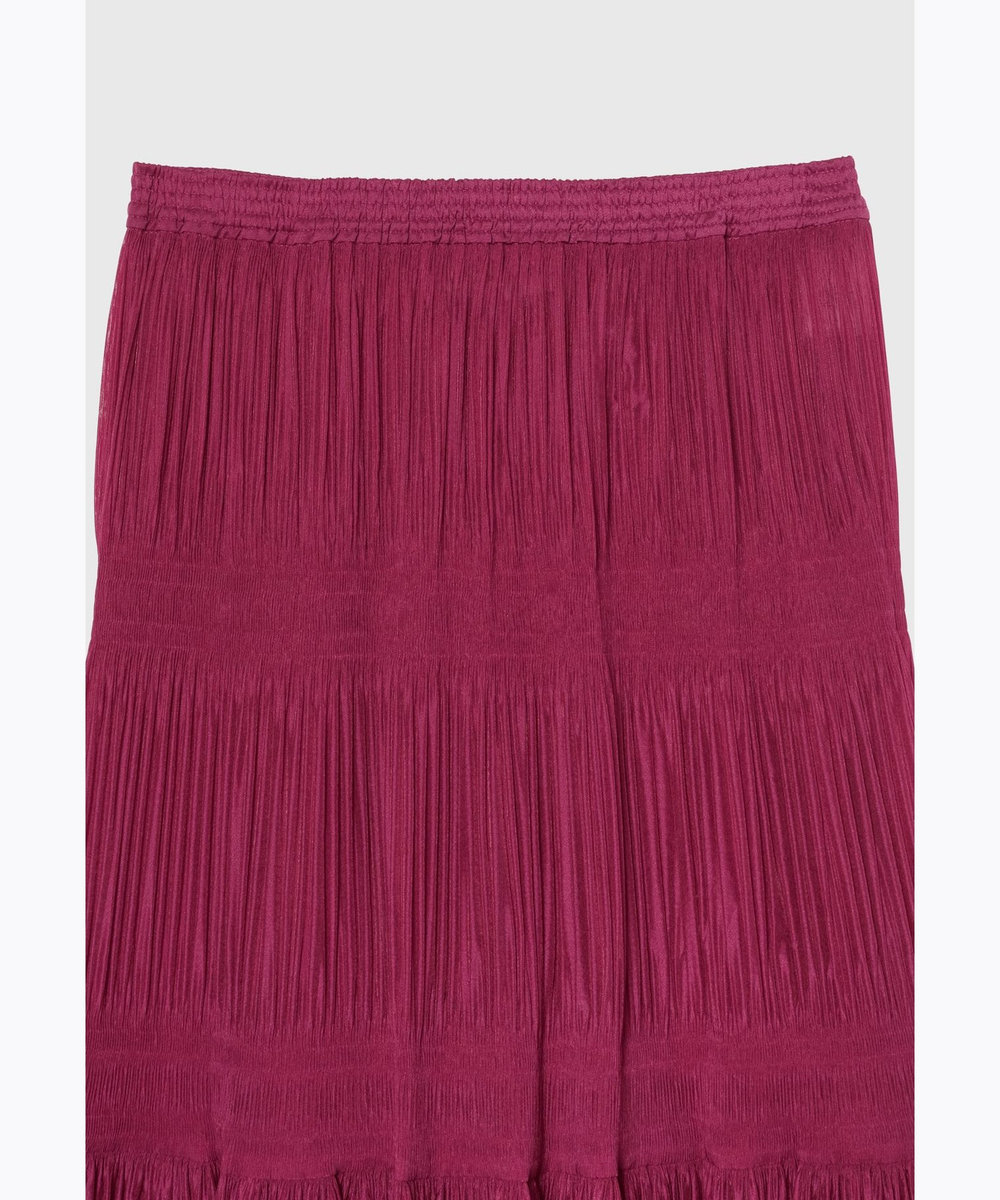 DÉPAREILLÉ ORGANDY TIERED PLEATS SKIRT / オーガンジーティアードプリーツスカート ピンク