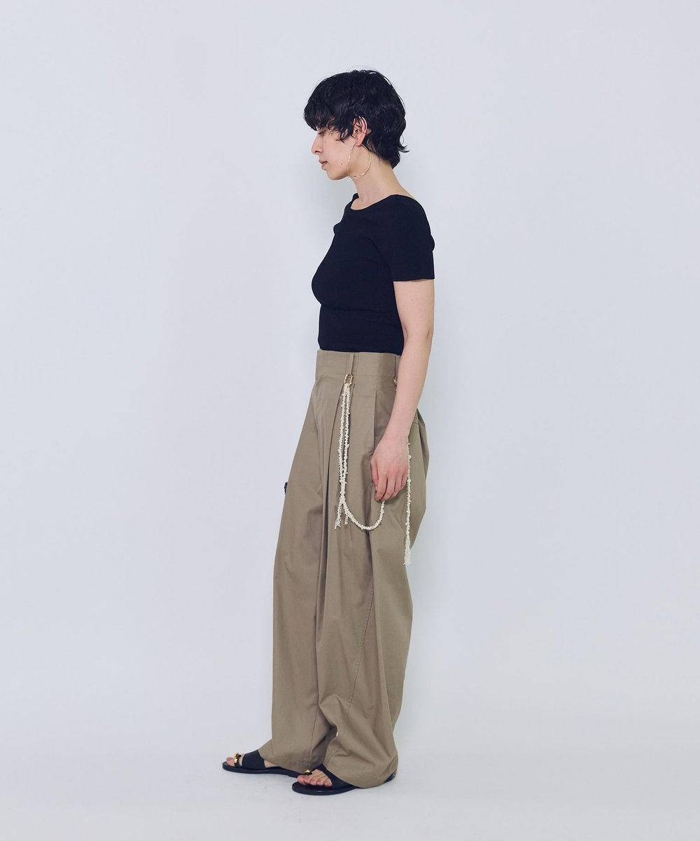 1er Arrondissement ＜NICENICE MOMENT（ナイスナイス モーメント）＞コンパクトTシャツ ブラック