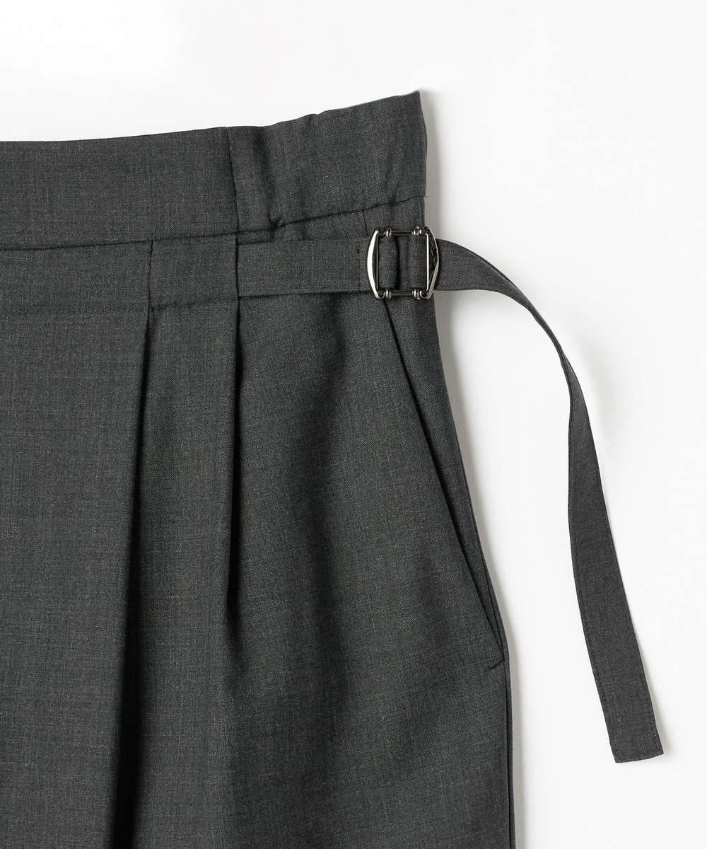 DÉPAREILLÉ WASHABLE WOOL WAIST BELT PANTS / ウォッシャブルウールウエストベルトパンツ チャコールグレー