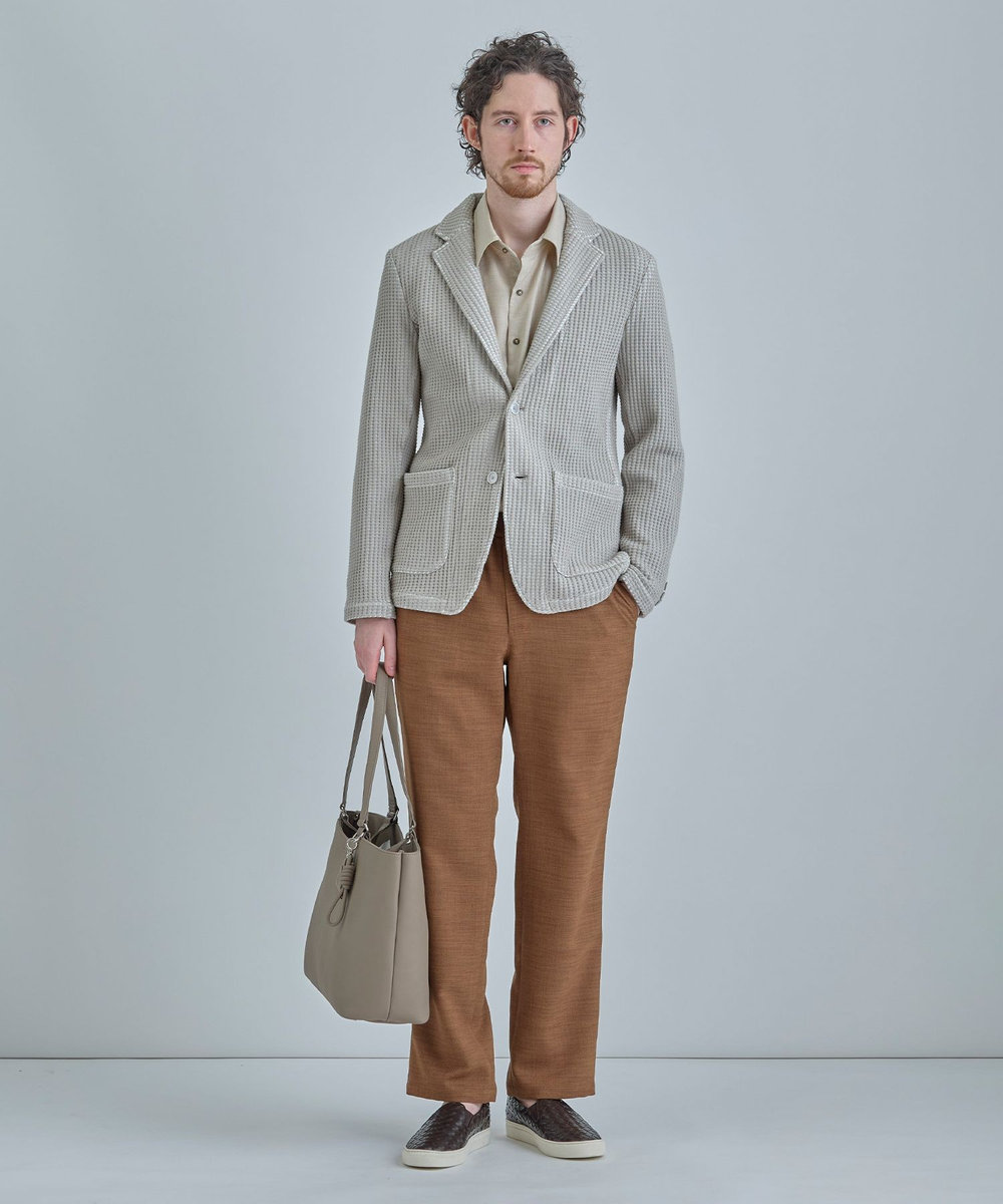 MEN'S BIGI 【SEEKER/シーカー】別注 ソフトレザー2wayトートバッグ グレー系その他