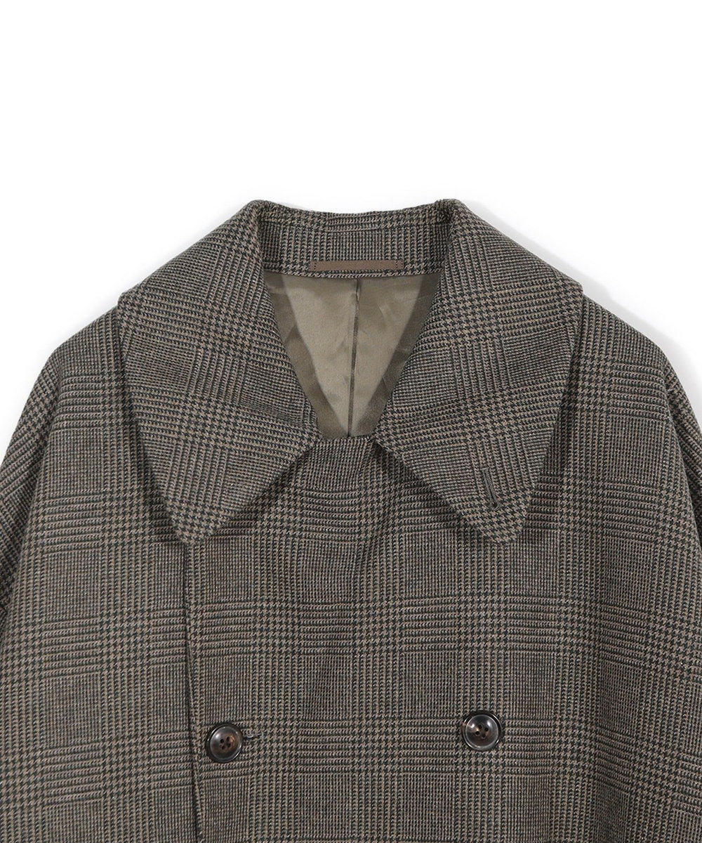 MEN'S BIGI 【50th Anniv . 菊池武夫】WOOL GLEN PLAID COAT カーキ
