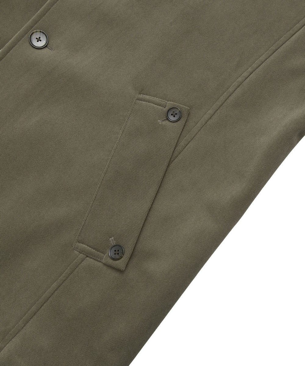 MEN'S BIGI ベロアボンディング ショートコート＜ストレッチ＞ ベージュ