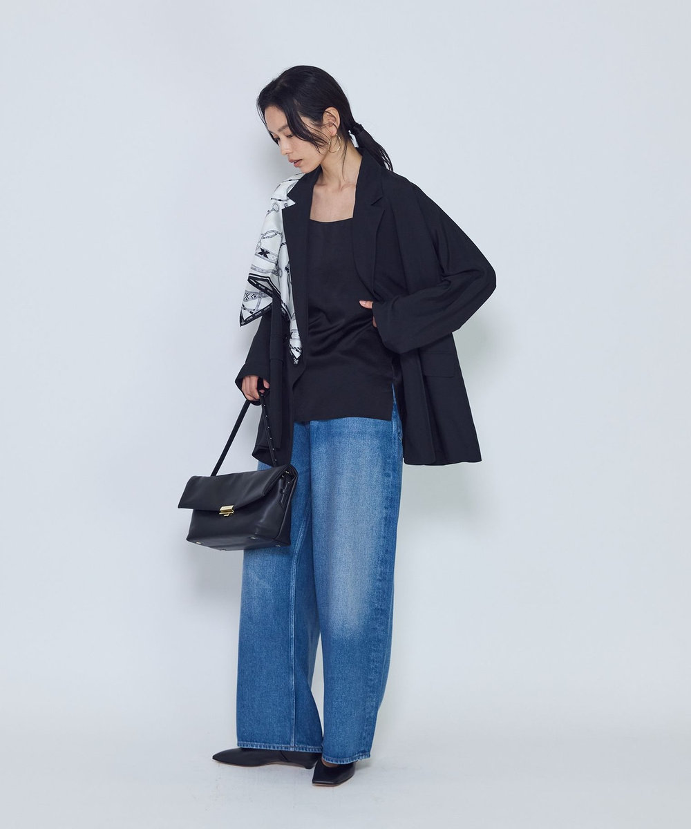 1er Arrondissement ソフトドレープジャケット ブラック