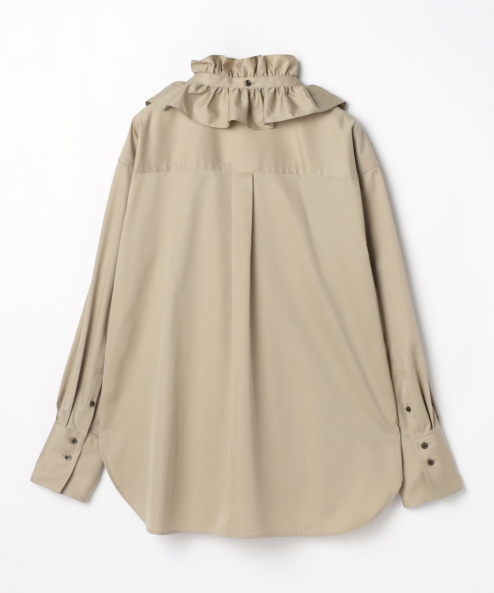 DÉPAREILLÉ COTTON RUFFLE BOW SHIRT / コットンラッフルボウシャツ ベージュ