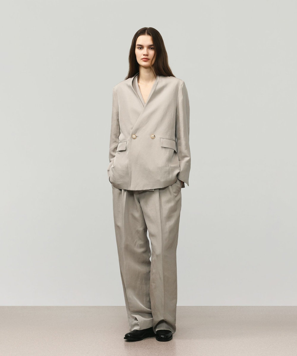 DÉPAREILLÉ TRIACETATE LINEN WAIST BELT PANTS / トリアセテートリネンウエストベルトパンツ ベージュ
