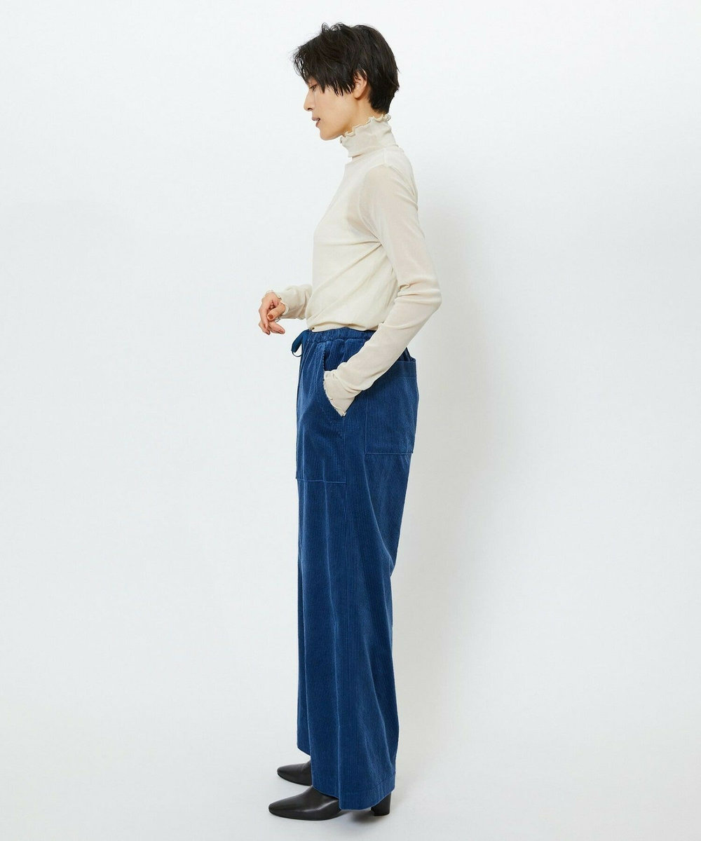 feerique feerique 6wコーデュロイイージーパンツ ブルー