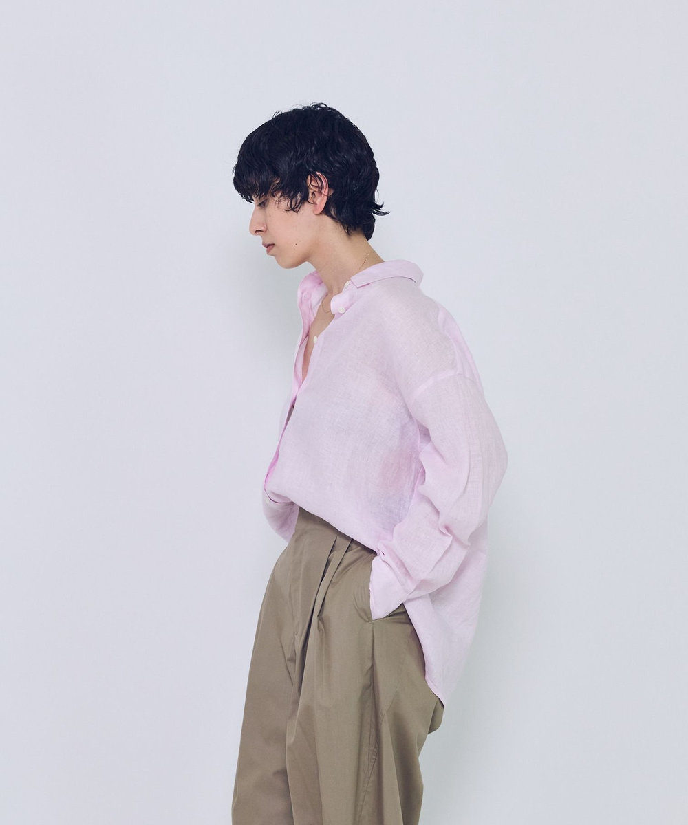 1er Arrondissement 60リネンシャツ ピンク