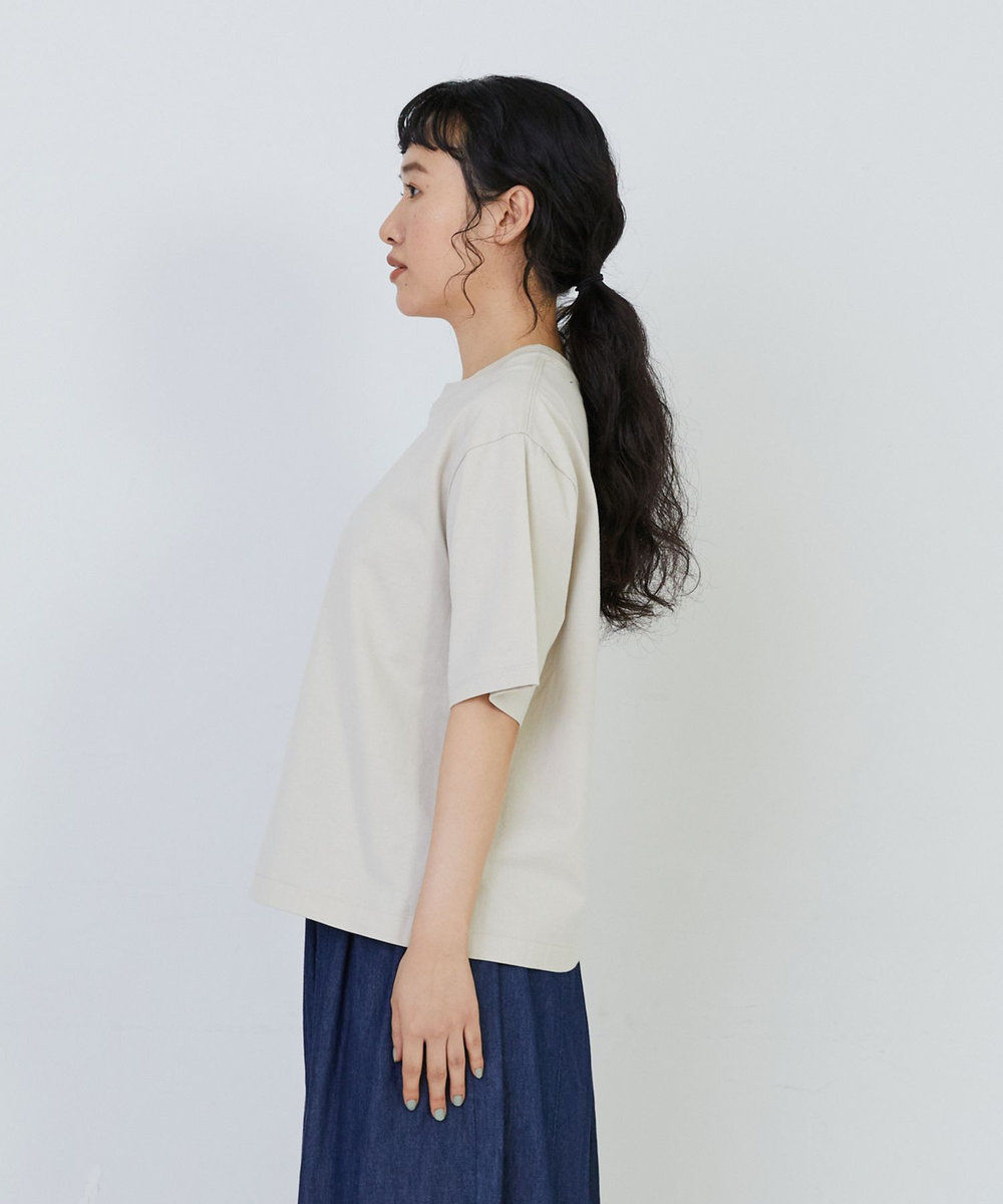 congés payés ADIEU TRISTESSE ドロップショルダーベーシックＴシャツ ベージュ