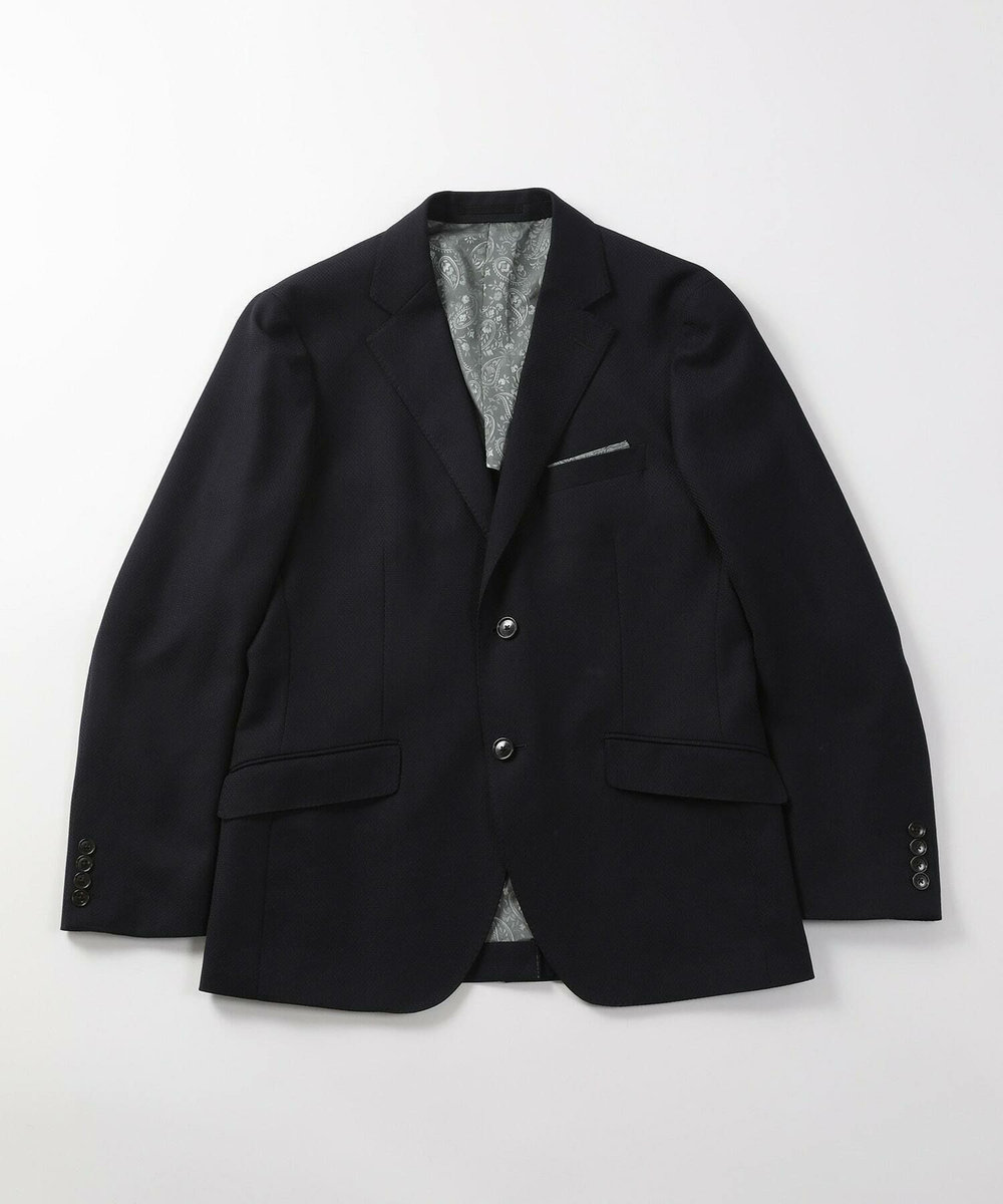 MEN'S BIGI ミックスヤーン/ホップサックテーラードジャケット ダークネイビー
