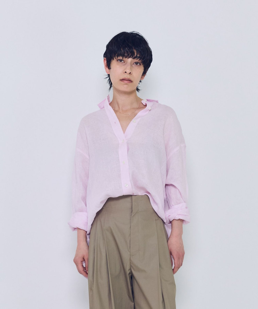 1er Arrondissement 60リネンシャツ ピンク