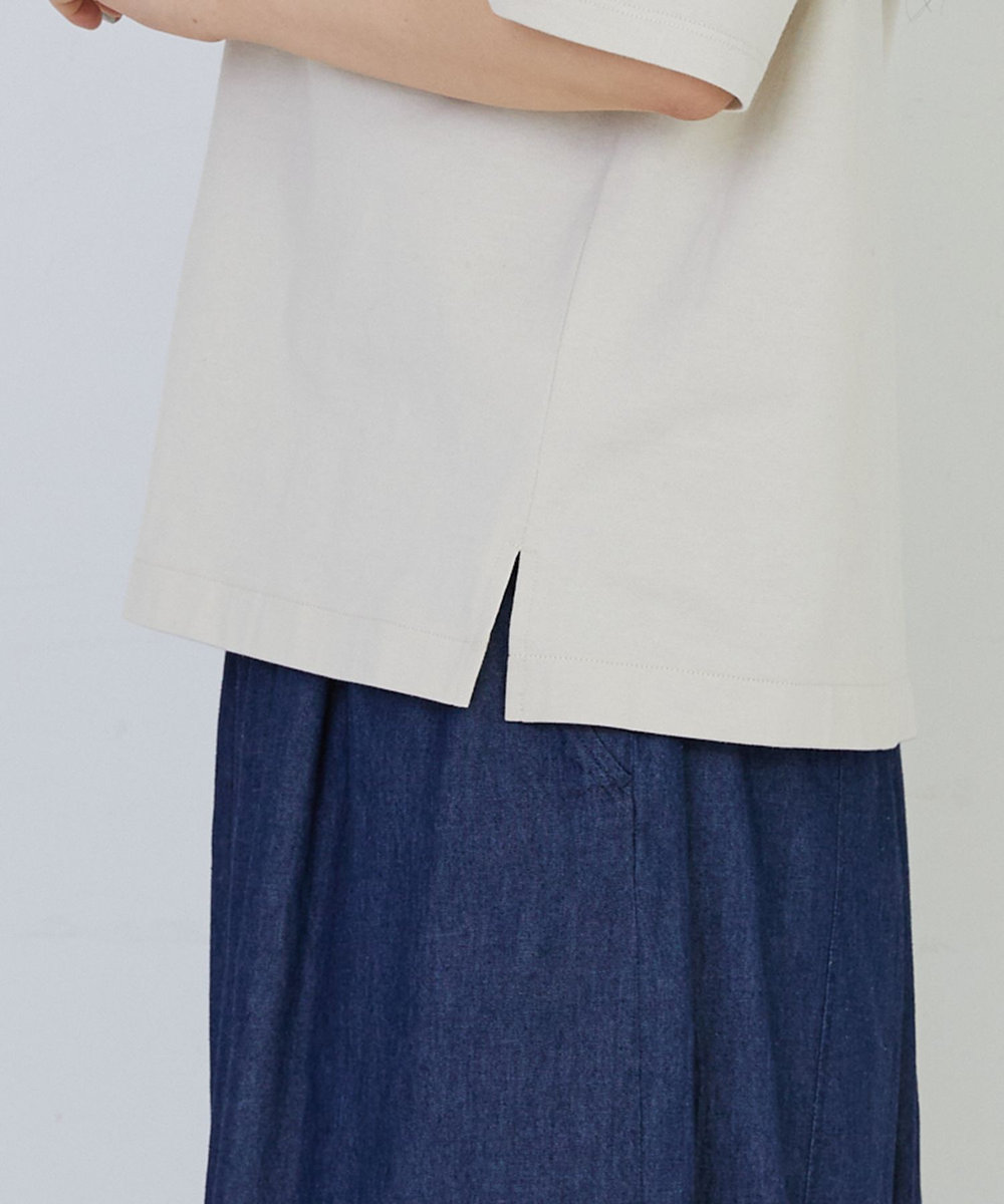congés payés ADIEU TRISTESSE ドロップショルダーベーシックＴシャツ ベージュ