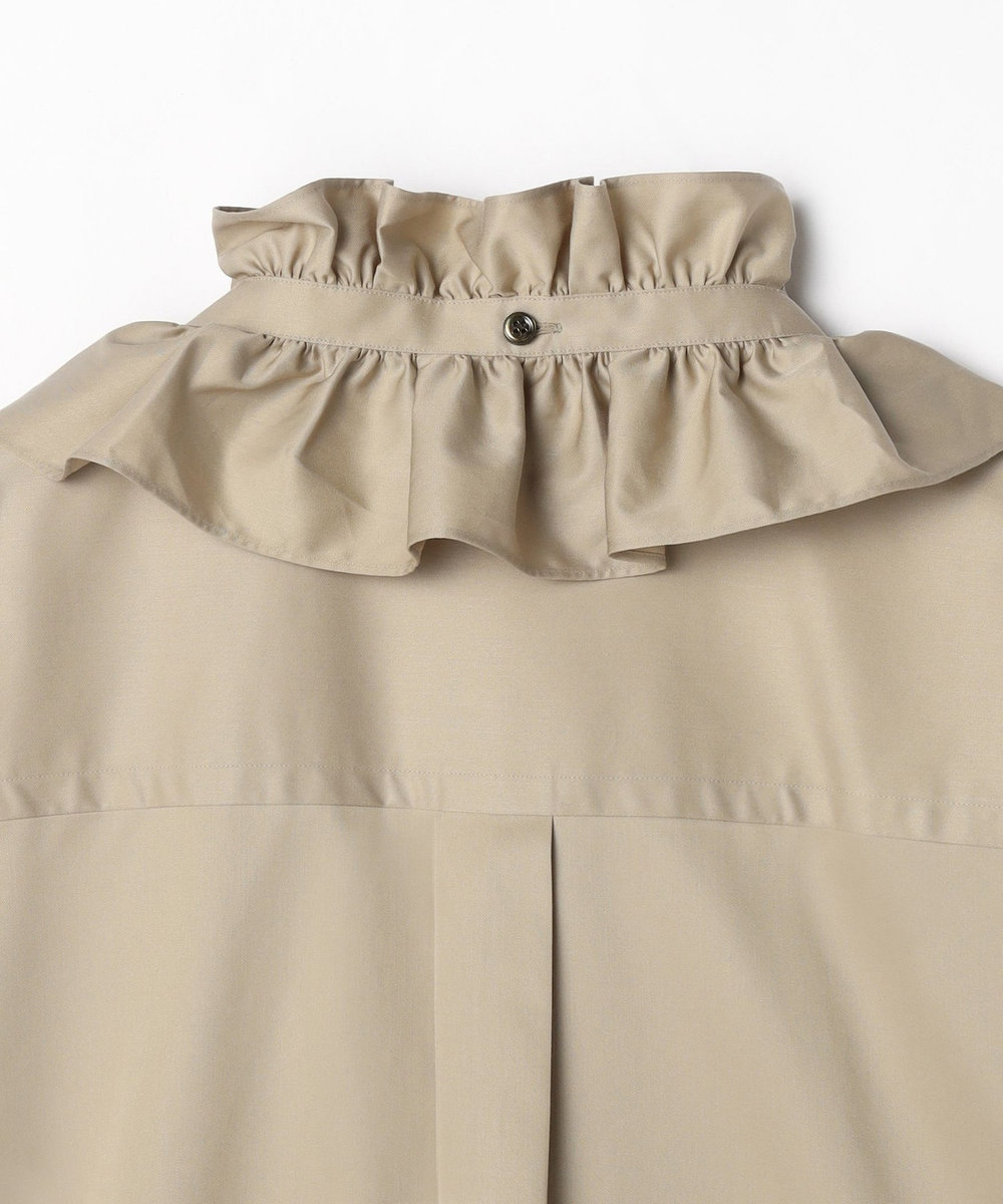 DÉPAREILLÉ COTTON RUFFLE BOW SHIRT / コットンラッフルボウシャツ ベージュ