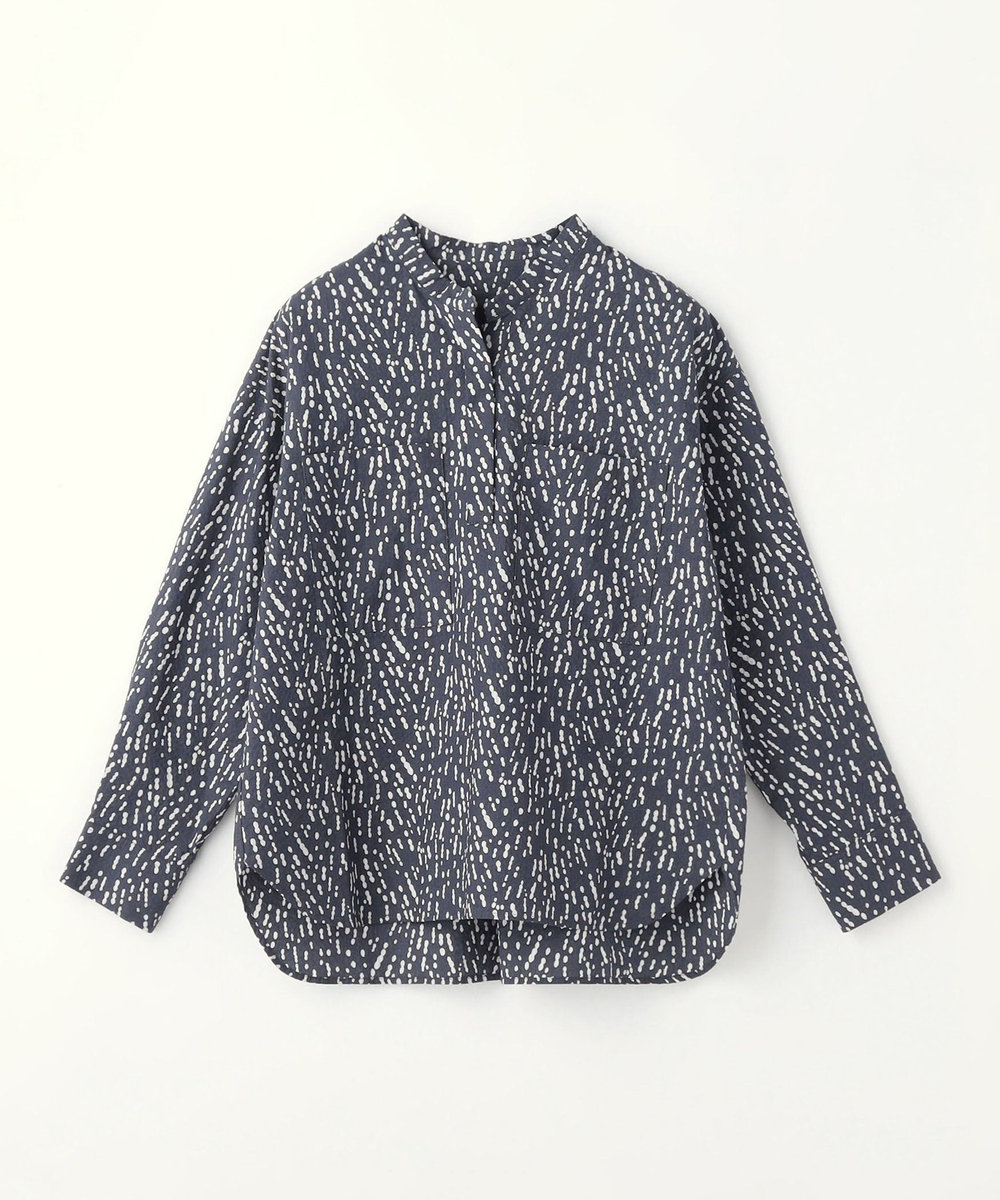 MOGA feerique ドローイングドットPtスキッパーシャツ ネイビー