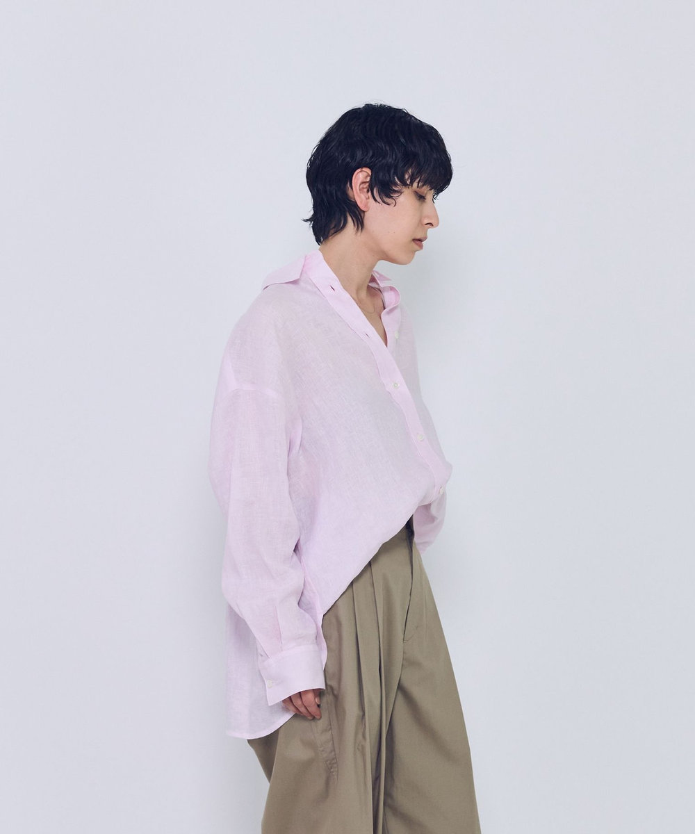 1er Arrondissement 60リネンシャツ ピンク