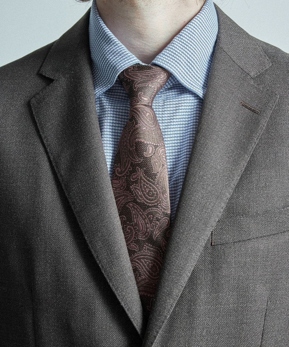 MEN'S BIGI 【TIE YOUR TIE/タイユアタイ】ヴィンテージペイズリー柄ネクタイ ピンク