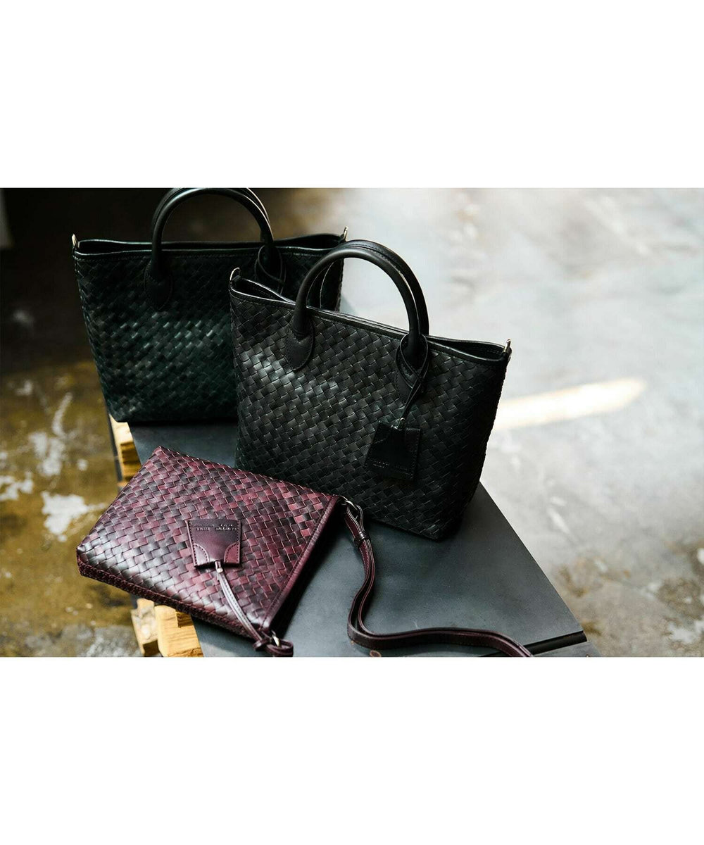 MEN'S BIGI 【SEEKER/シーカー】別注メッシュレザートートバッグ ブラック