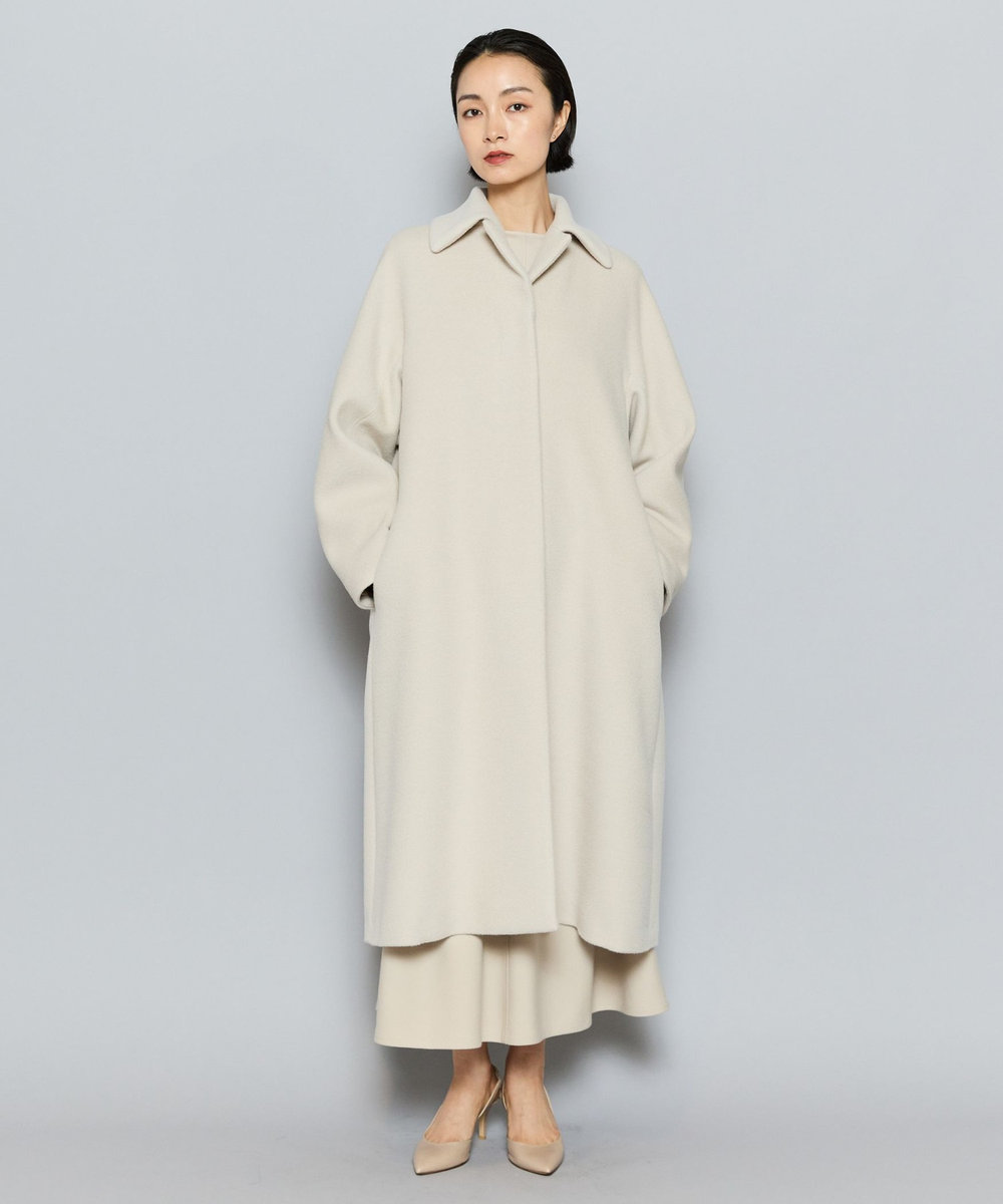 L'EQUIPE COUTURIER スーリーアルパカウールコート グレイッシュベージュ